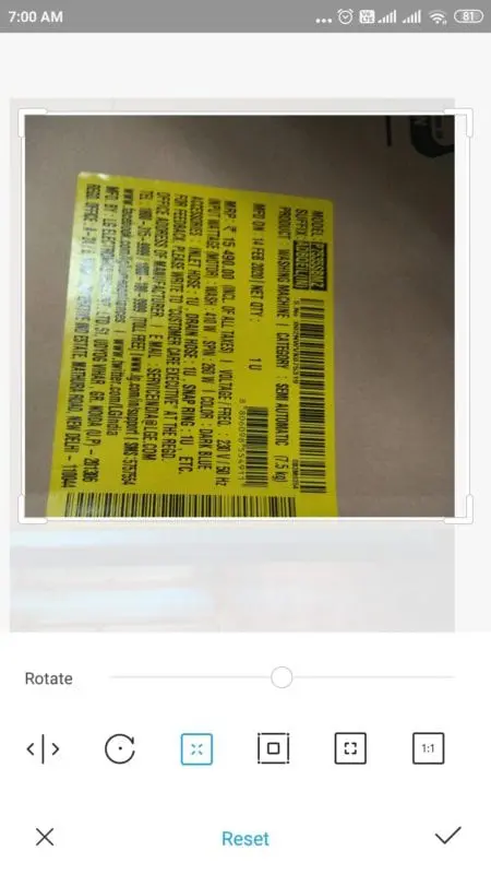 rotate 90 degree redmi smart phone