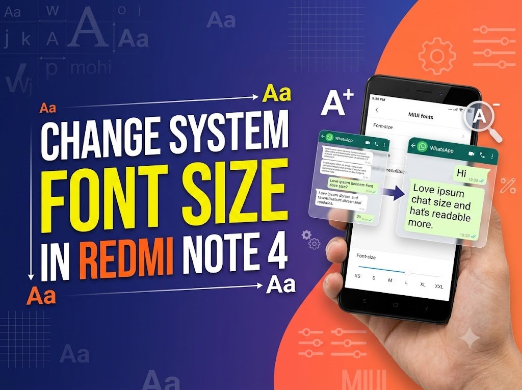 change system font size xiaomi redmi note 4