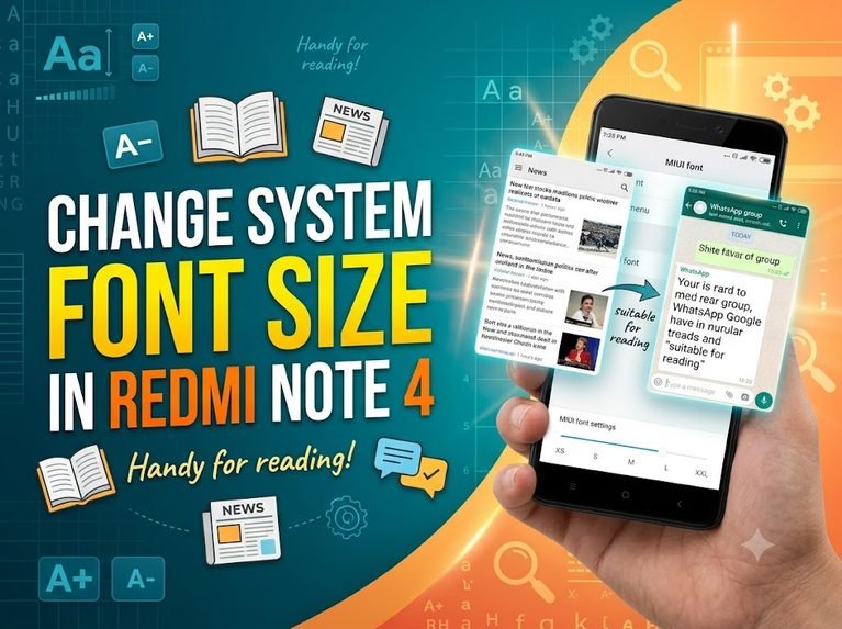 How to Change System Text Size in Xiaomi Redmi Note 4 – Works