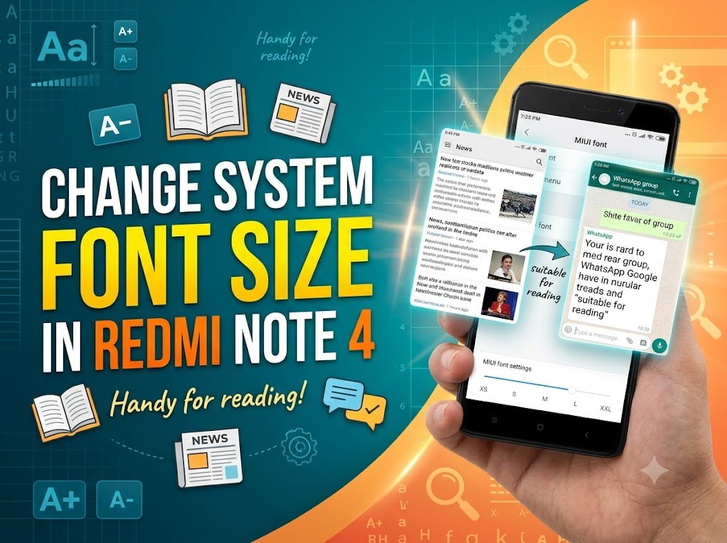 redmi note 4 change system font size