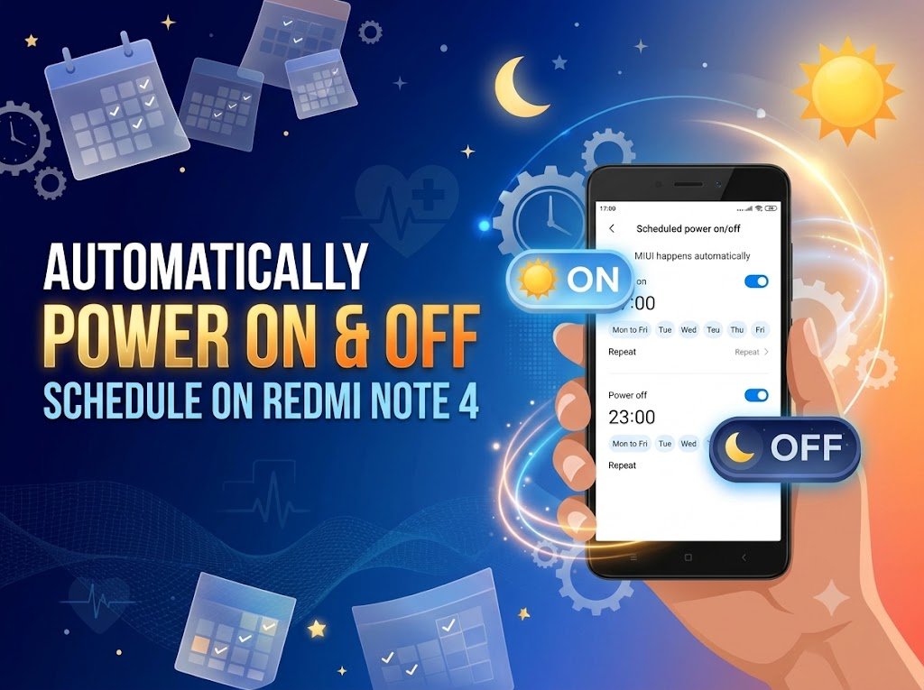 automatically power on off redmi note 4