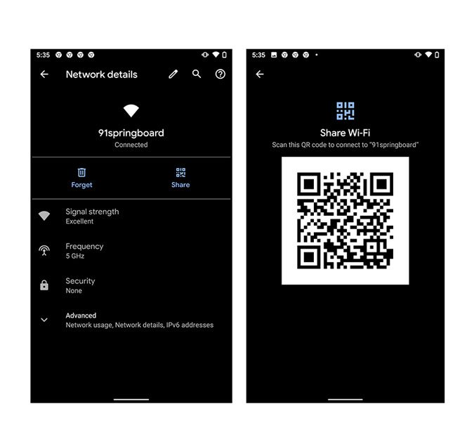 Android 10 Wifi SHare