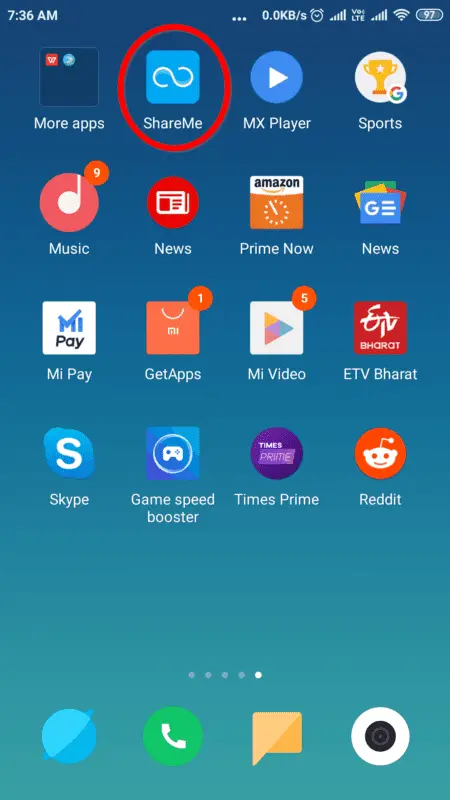 shareme midrop app redmi note 4 5